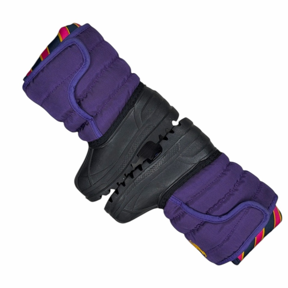 Polo Ralph Lauren Vancouver EZ Snow Boots Girls Sz 5 Fleece Lined Duck Boots - Picture 6 of 14